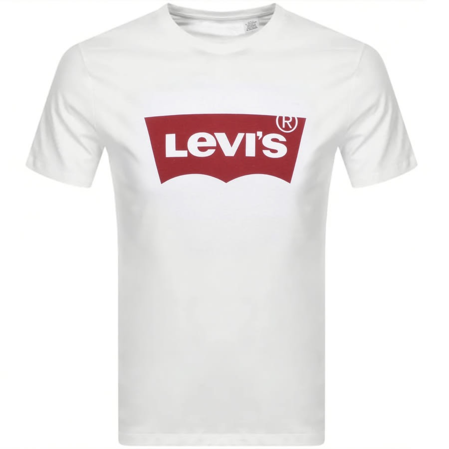 Alternative Image for ProductLevis Logo Crew Neck T Shirt White1